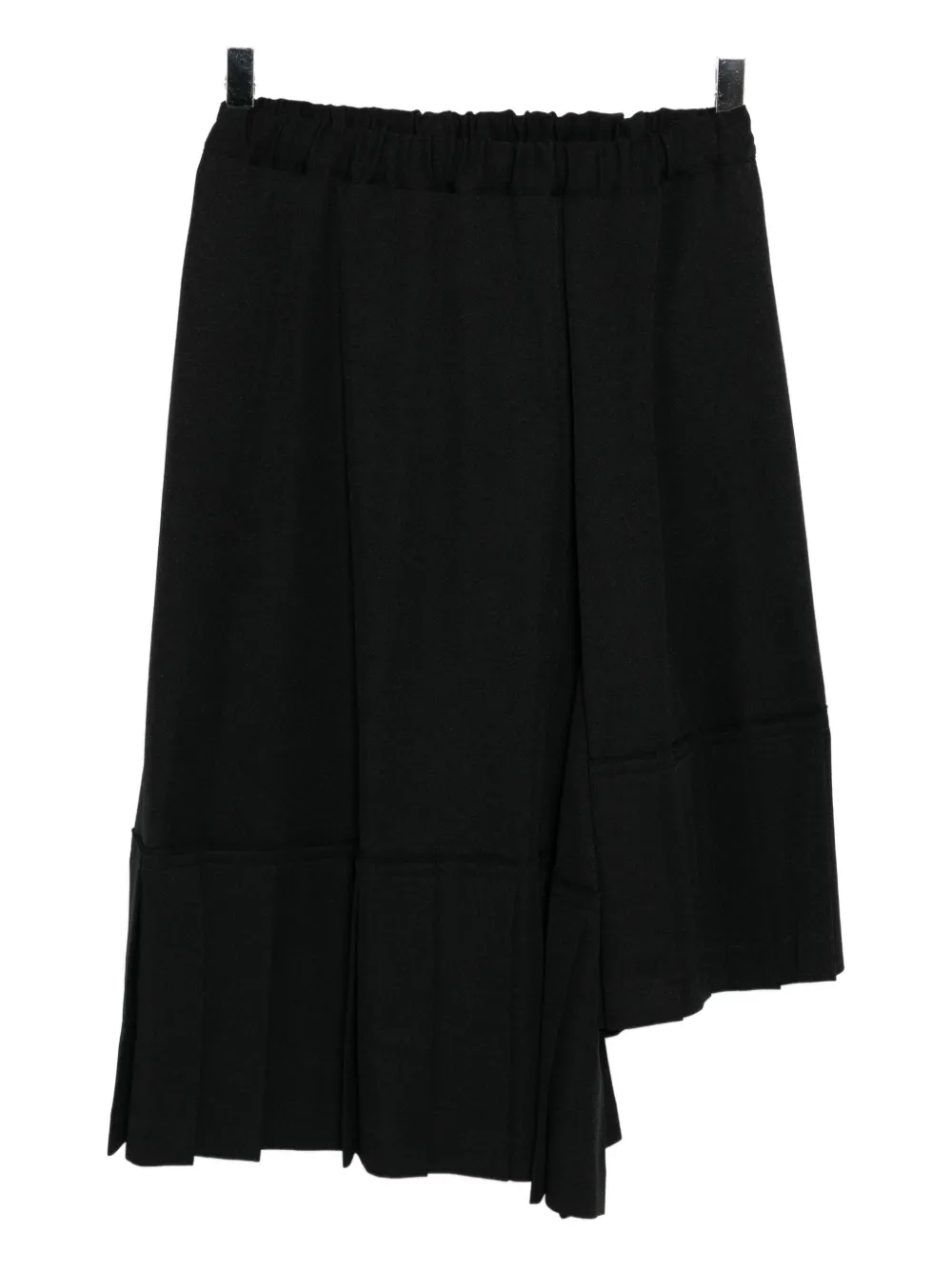 Comme Des Garçons Asymmetric Pleated Skirt In Black