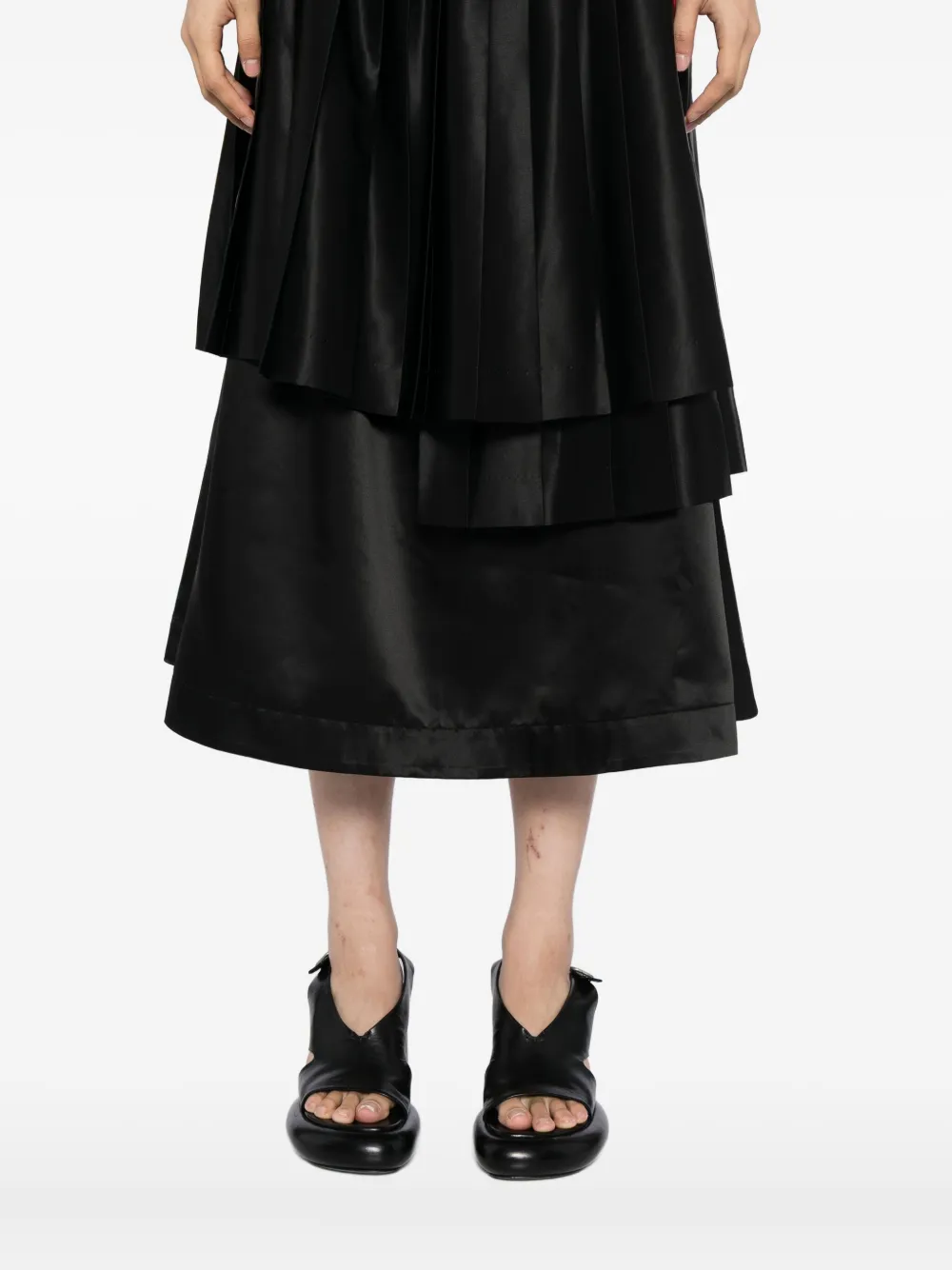 Noir Kei Ninomiya Gelaagde rok Zwart