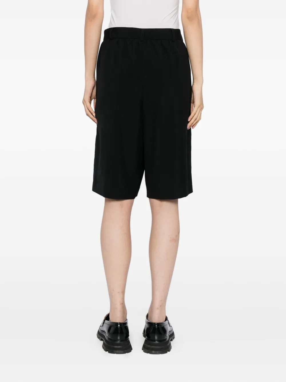 Comme Des Garcons Girl Wool Shorts In Black