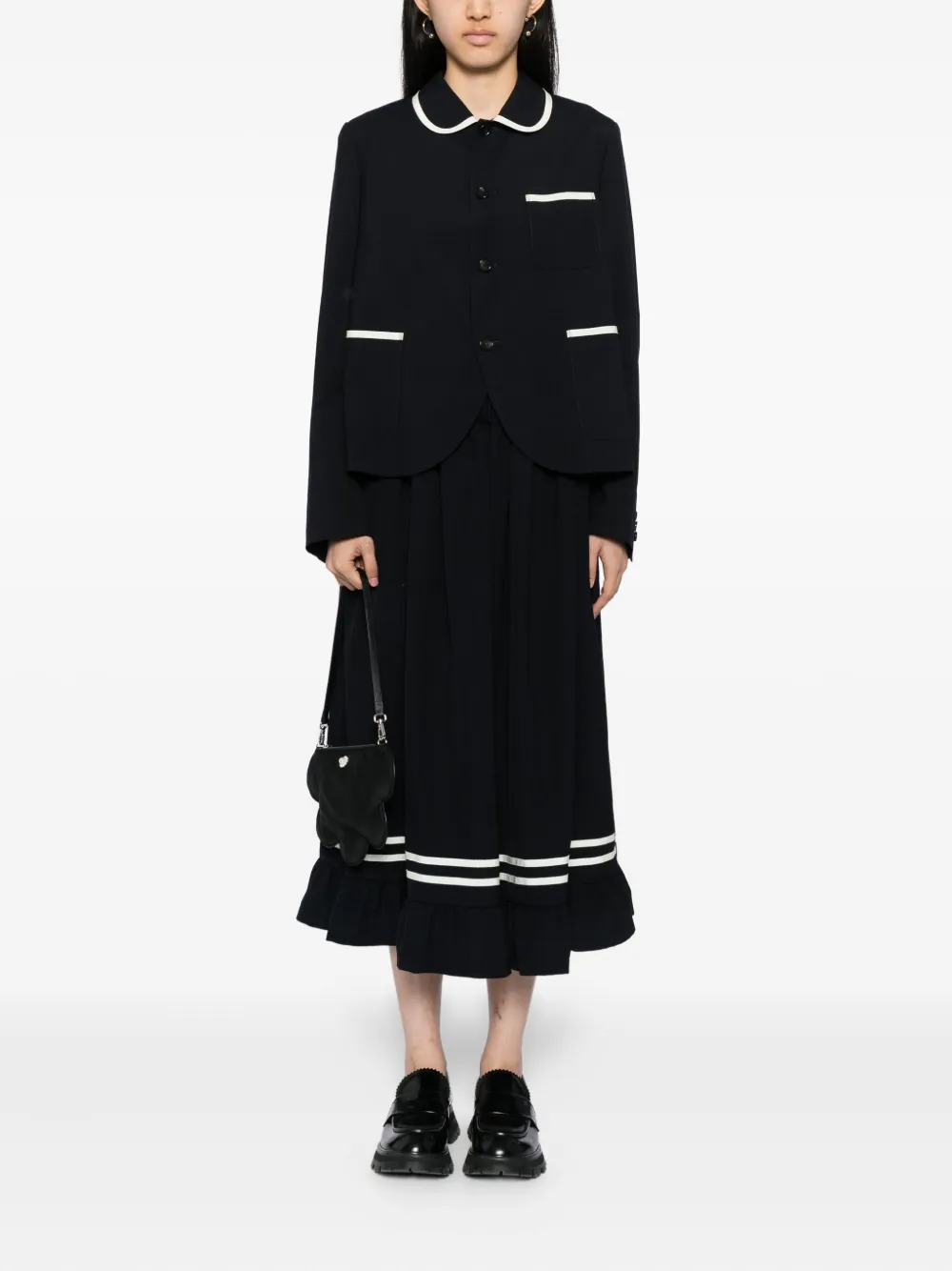 Comme Des Garcons Girl Wool Jacket In Black