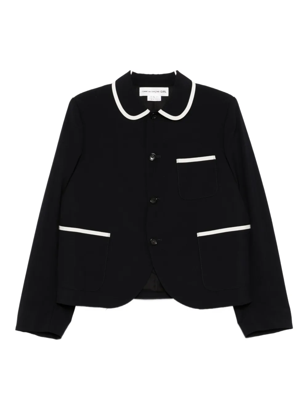 Comme Des Garcons Girl Wool Jacket In Black