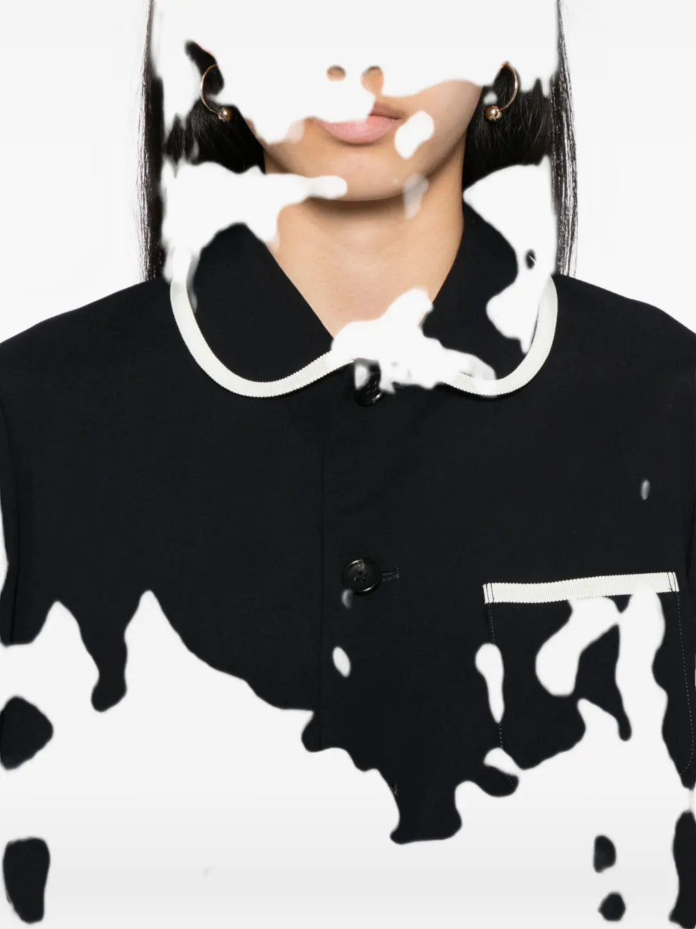 Comme Des Garcons Girl Wool Jacket In Black