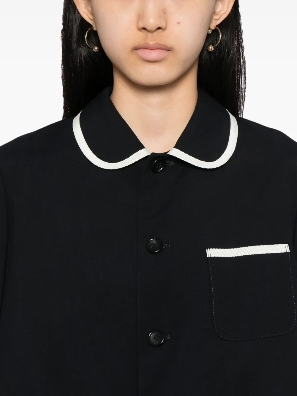 Comme Des Garçons Girl Wollen jack Blauw