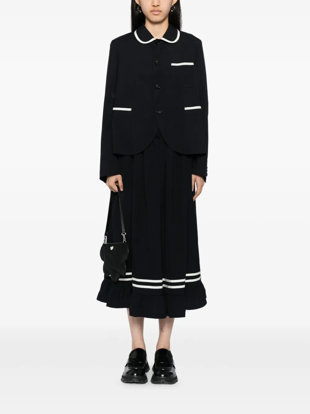 Comme Des Garçons Girl Wollen jack Blauw