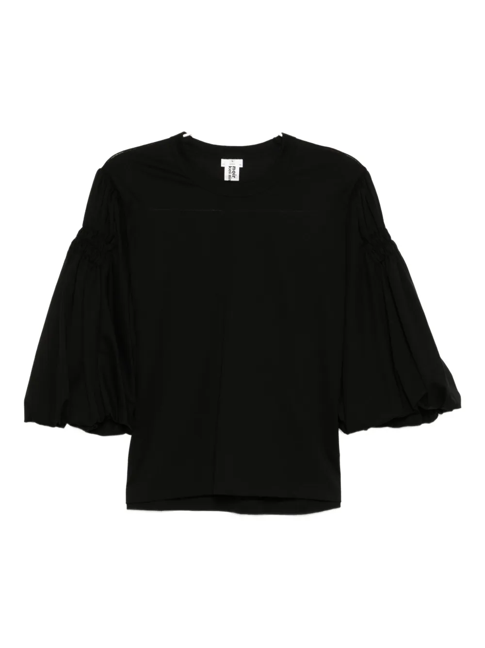 Noir Kei Ninomiya Ruched-sleeves T-shirt In Black