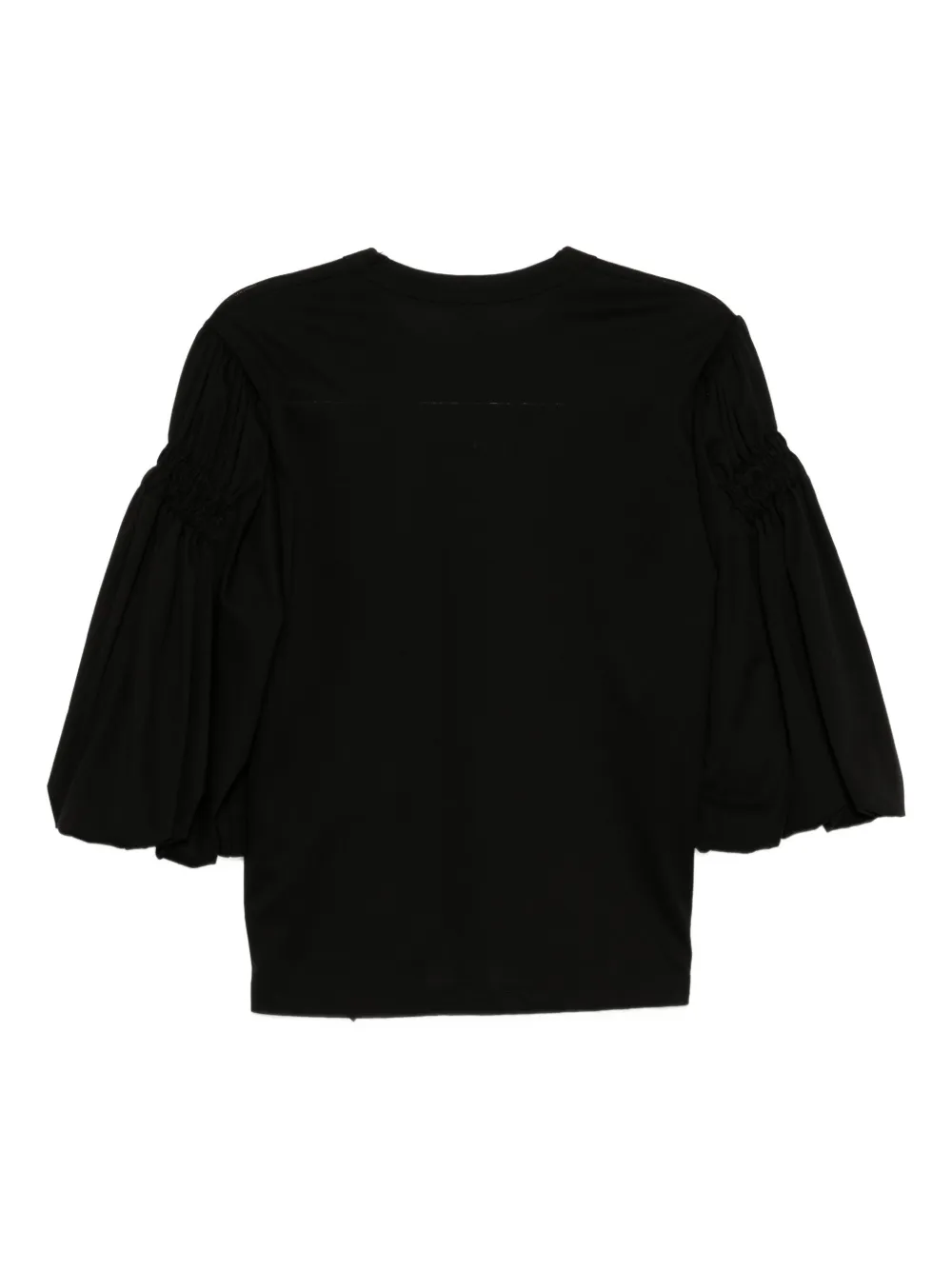 Noir Kei Ninomiya Ruched-sleeves T-shirt In Black