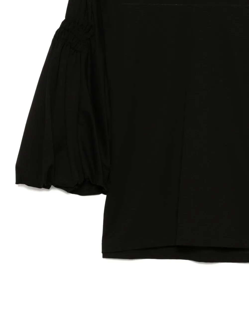 Noir Kei Ninomiya Ruched-sleeves T-shirt In Black