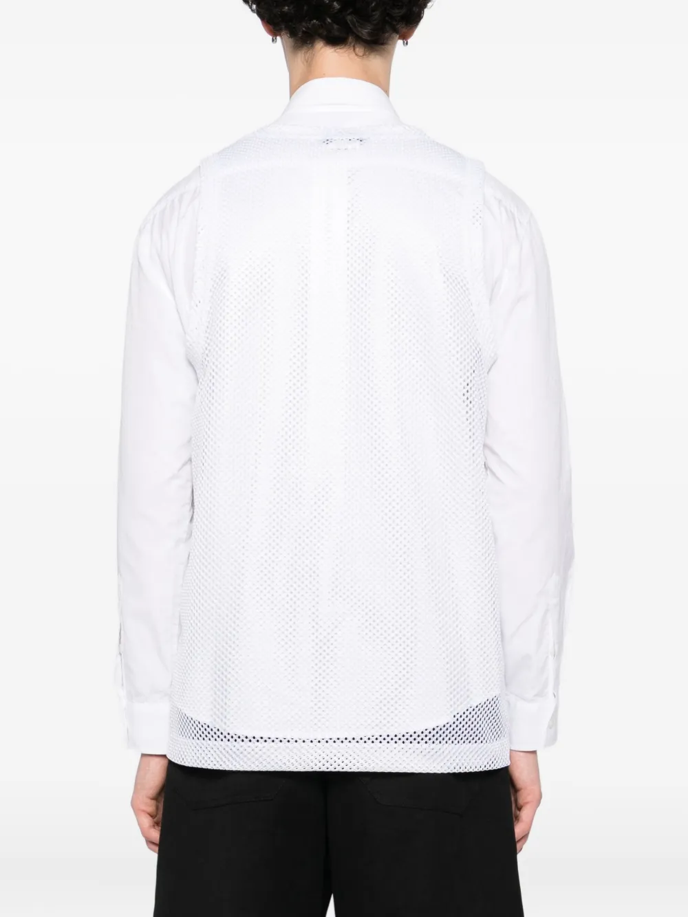Comme des Garçons Homme Plus Mesh gilet Wit