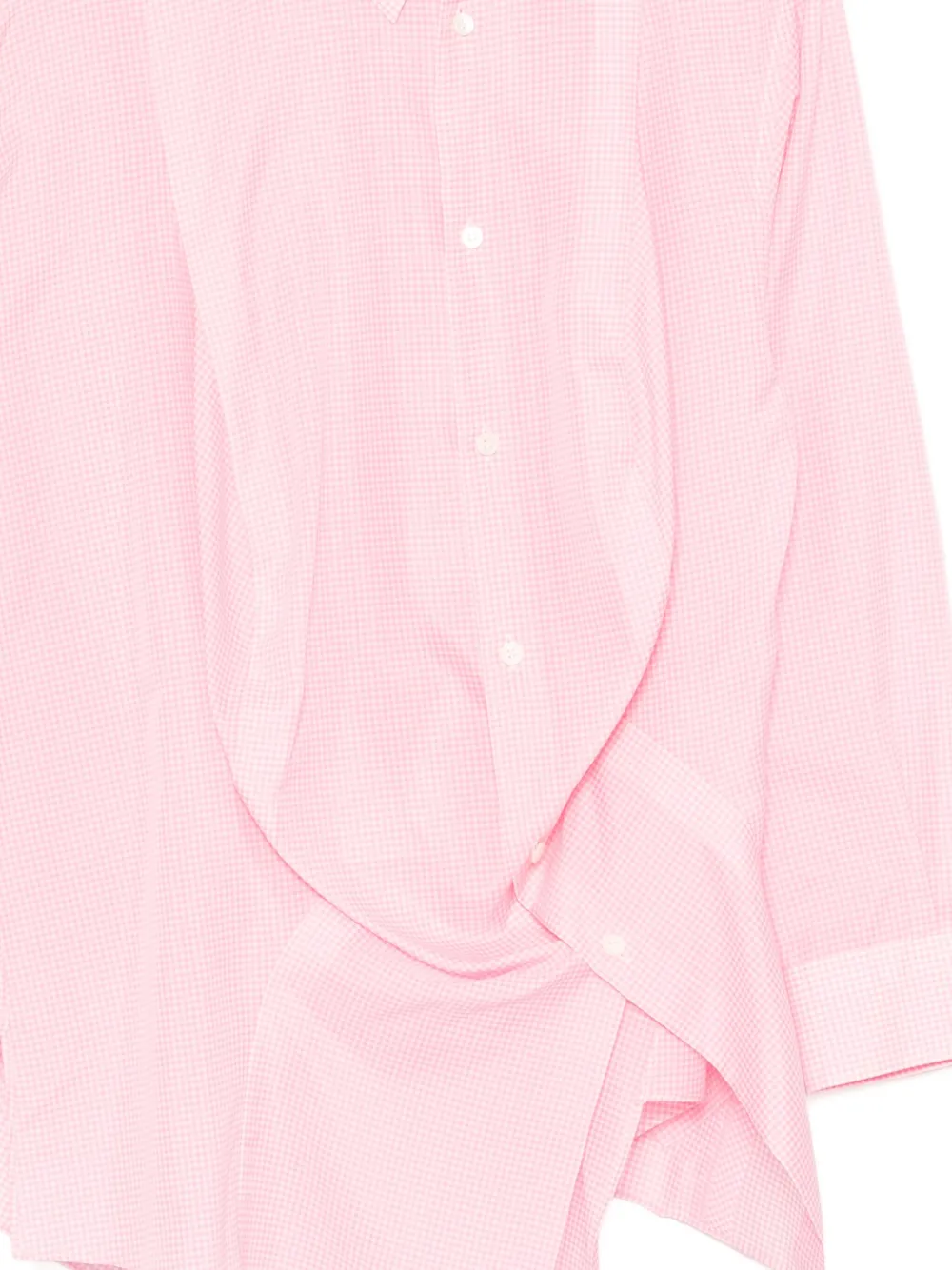 Comme Des Garçons Checked Shirt In Pink