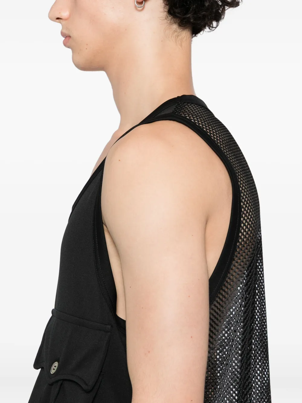 Comme des Garçons Homme Plus Asymmetrische spencer Zwart