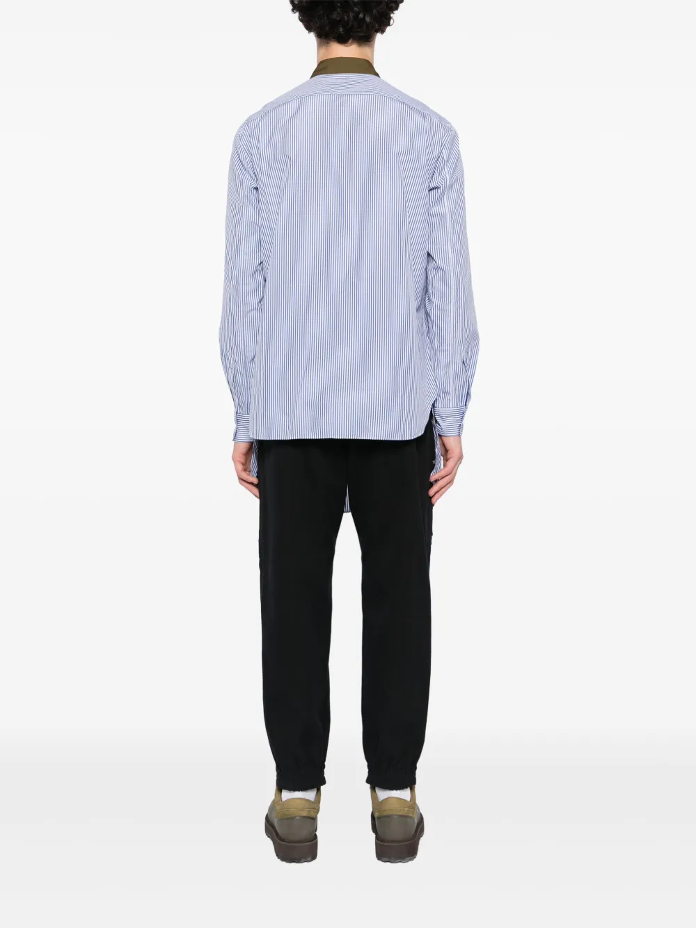 Comme des Garçons Homme Plus Geplooid overhemd met zak Blauw