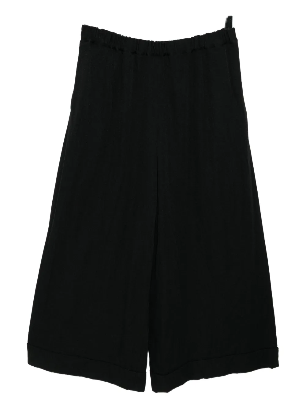 Comme Des Garçons Cuffed Wide-leg Trousers In Black