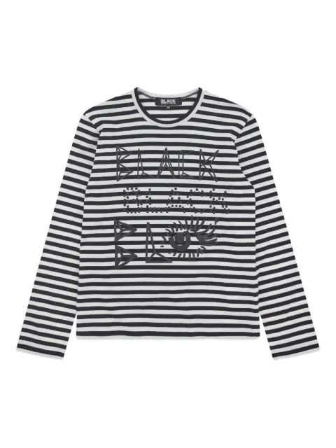 Black Comme Des Garçons striped long-sleeved T-shirt