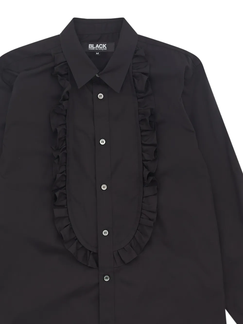 Black Comme Des Garçons Ruffled-detailed Shirt In Black