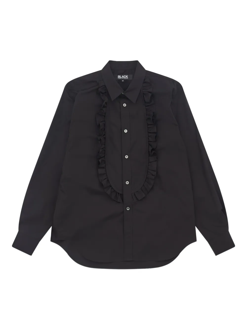 Black Comme Des Garçons Ruffled-detailed Shirt In Black