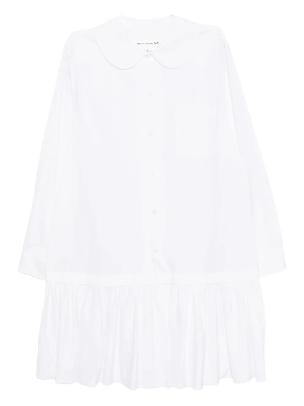 Comme Des Garçons Girl シャツドレス - ホワイト Comme Des Garçons Girl シャツドレス - ホワイト