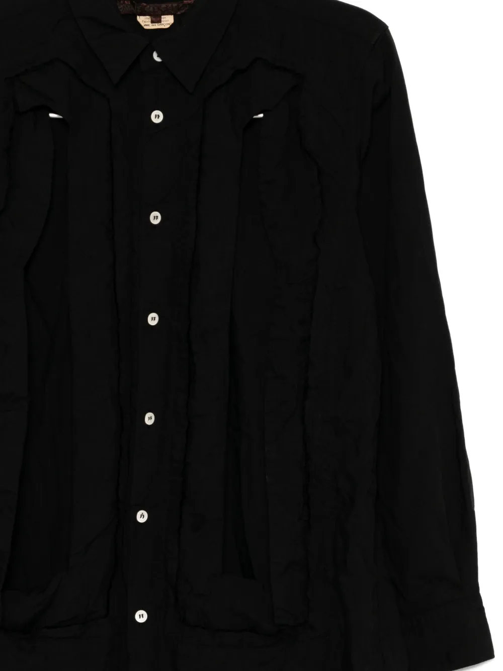 Comme Des Garçons Cut-out Blouses In Black