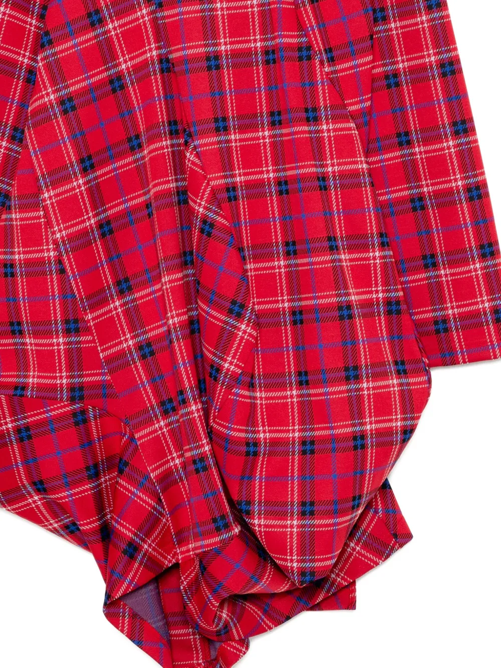 Comme Des Garçons Checked Dress In Red