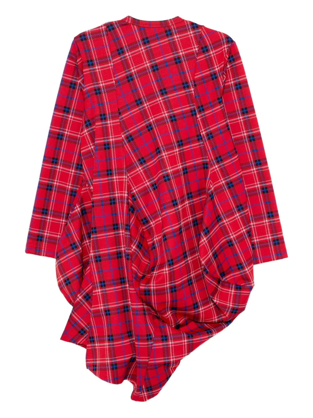Comme Des Garçons Geruite jurk - Rood