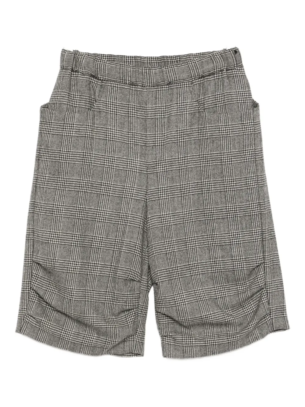 Noir Kei Ninomiya Houndstooth-print Shorts In Gray