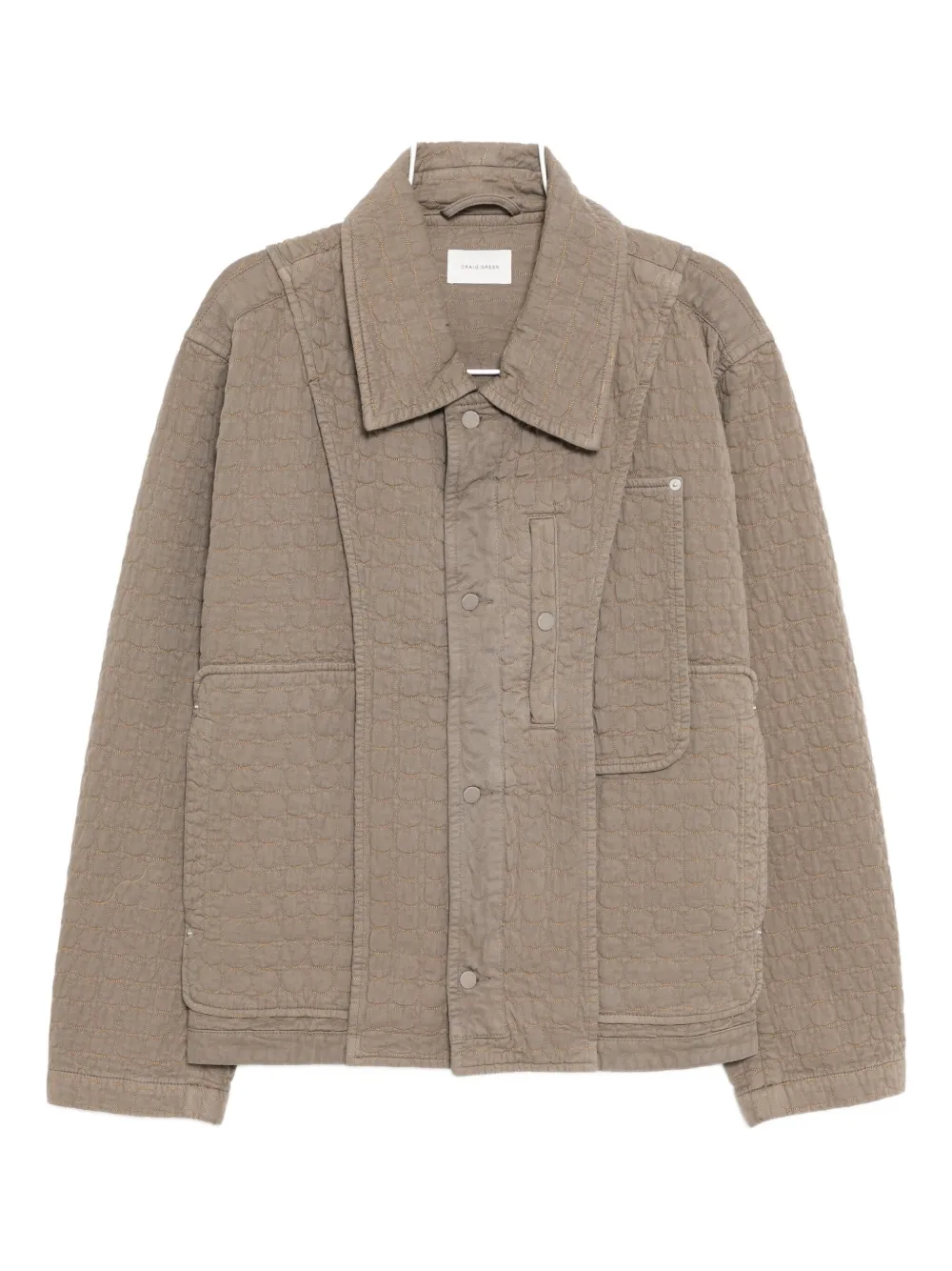Craig Green circle-quilted jacket | Brown | Image 1