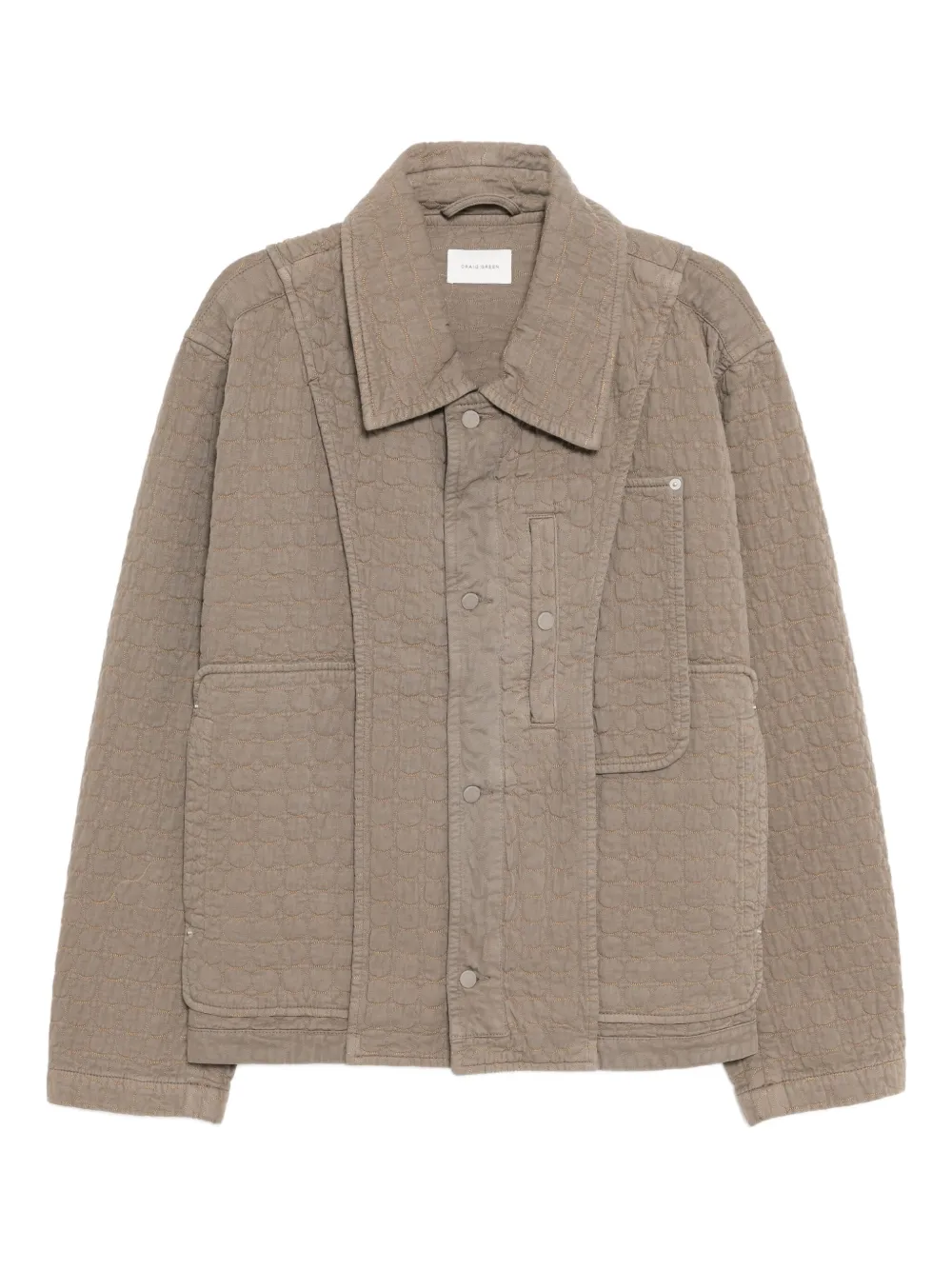 Craig Green circle-quilted jacket | Brown | Image 1