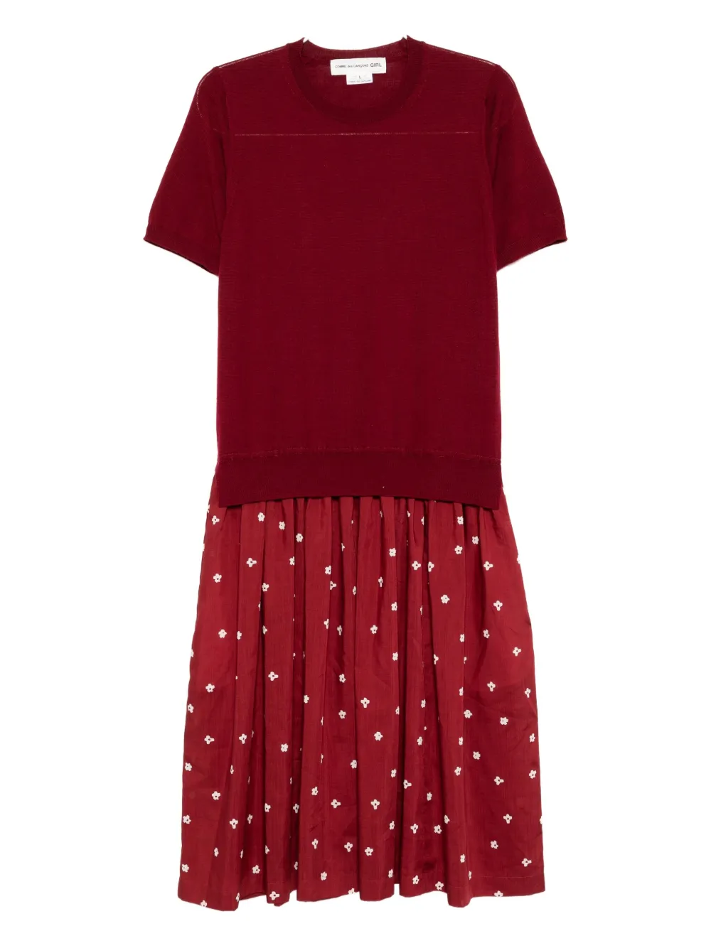 Comme Des Garcons Girl Printed Dress In Red