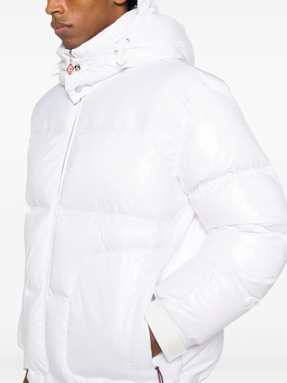 Casablanca Hooded Padded Jacket In Animal Print