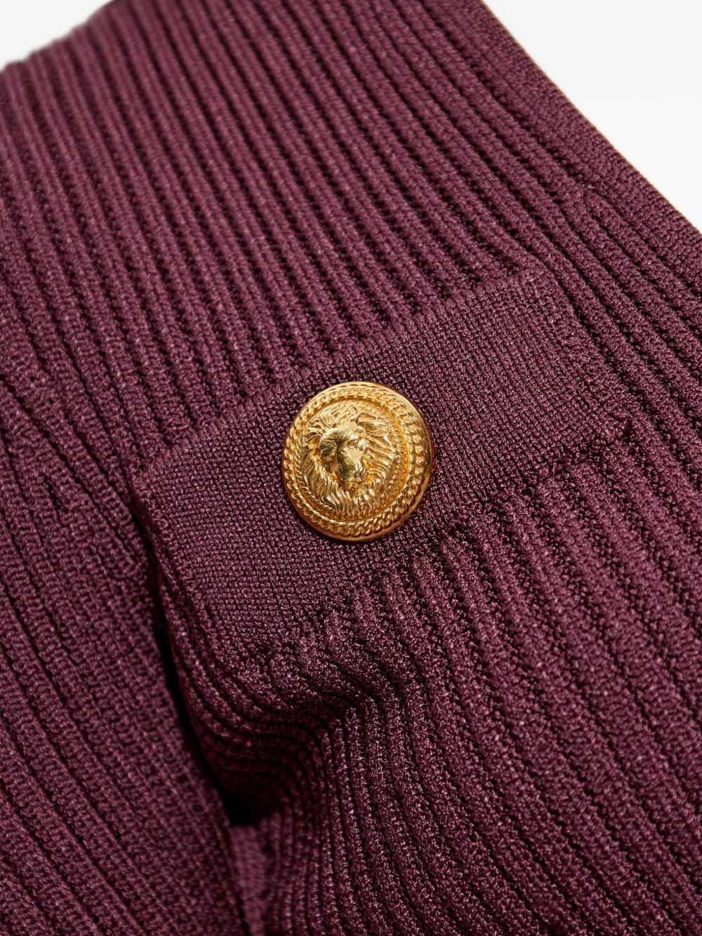 Balmain Geribbelde top met rits Paars