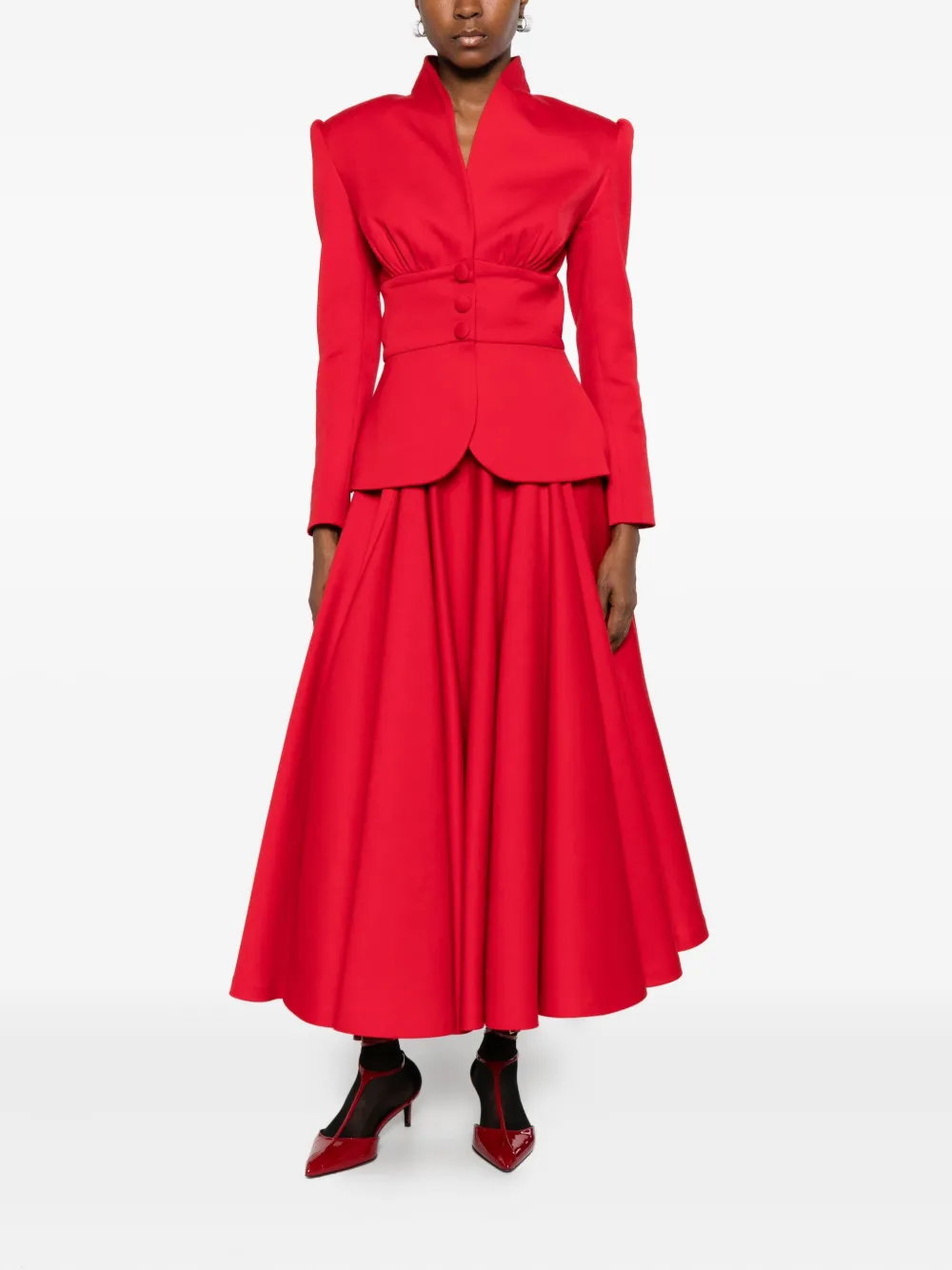 M.marquise Ingrid Blazer In Red