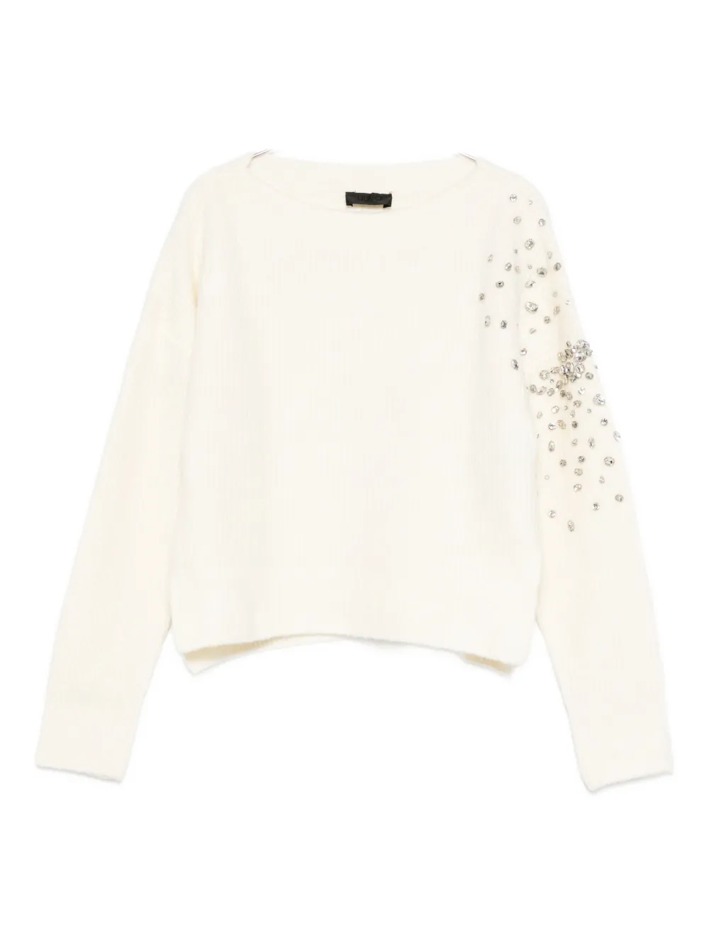Liu •jo Crystal-embellished Sweater In White