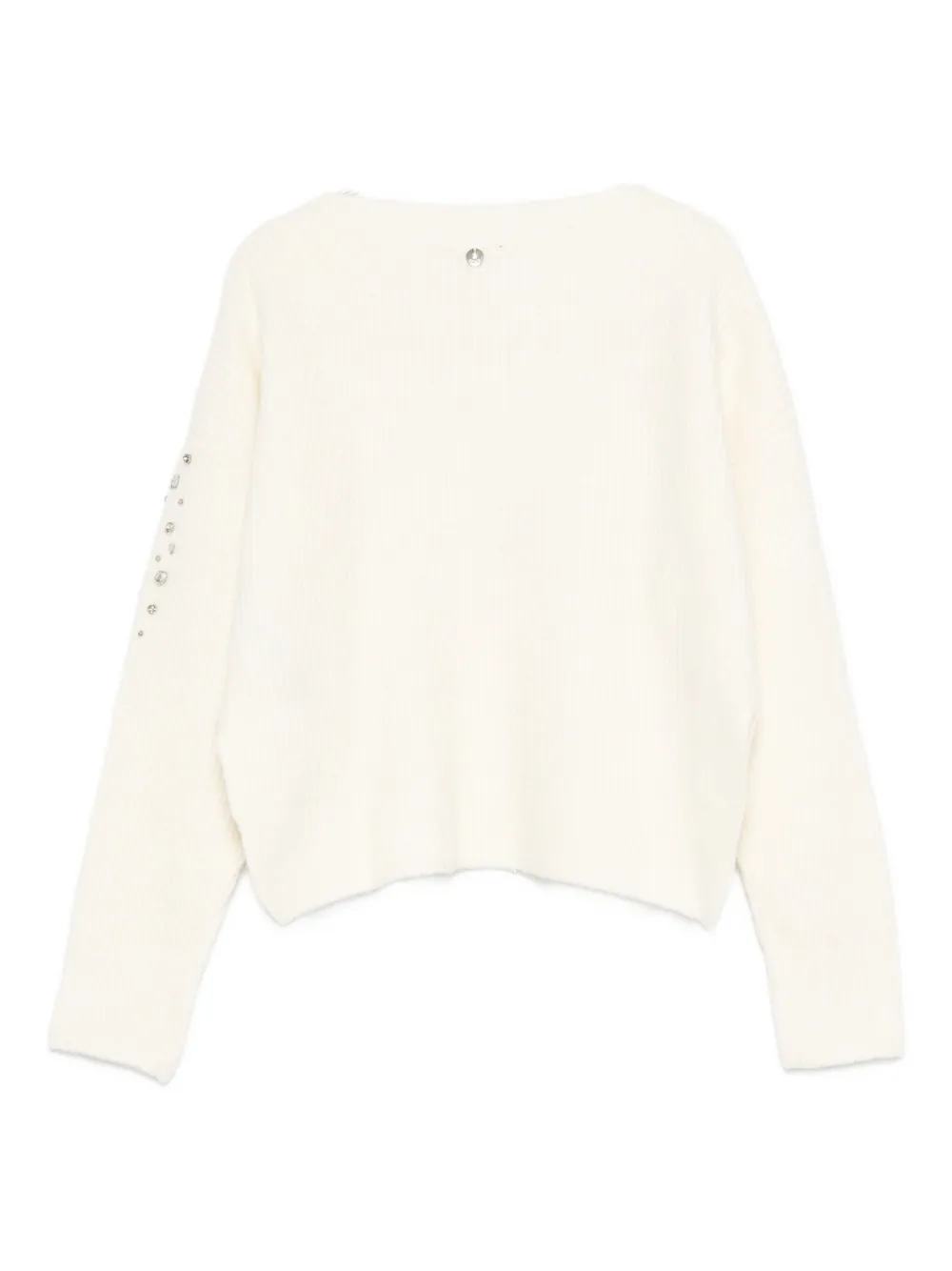 Liu •jo Crystal-embellished Sweater In White