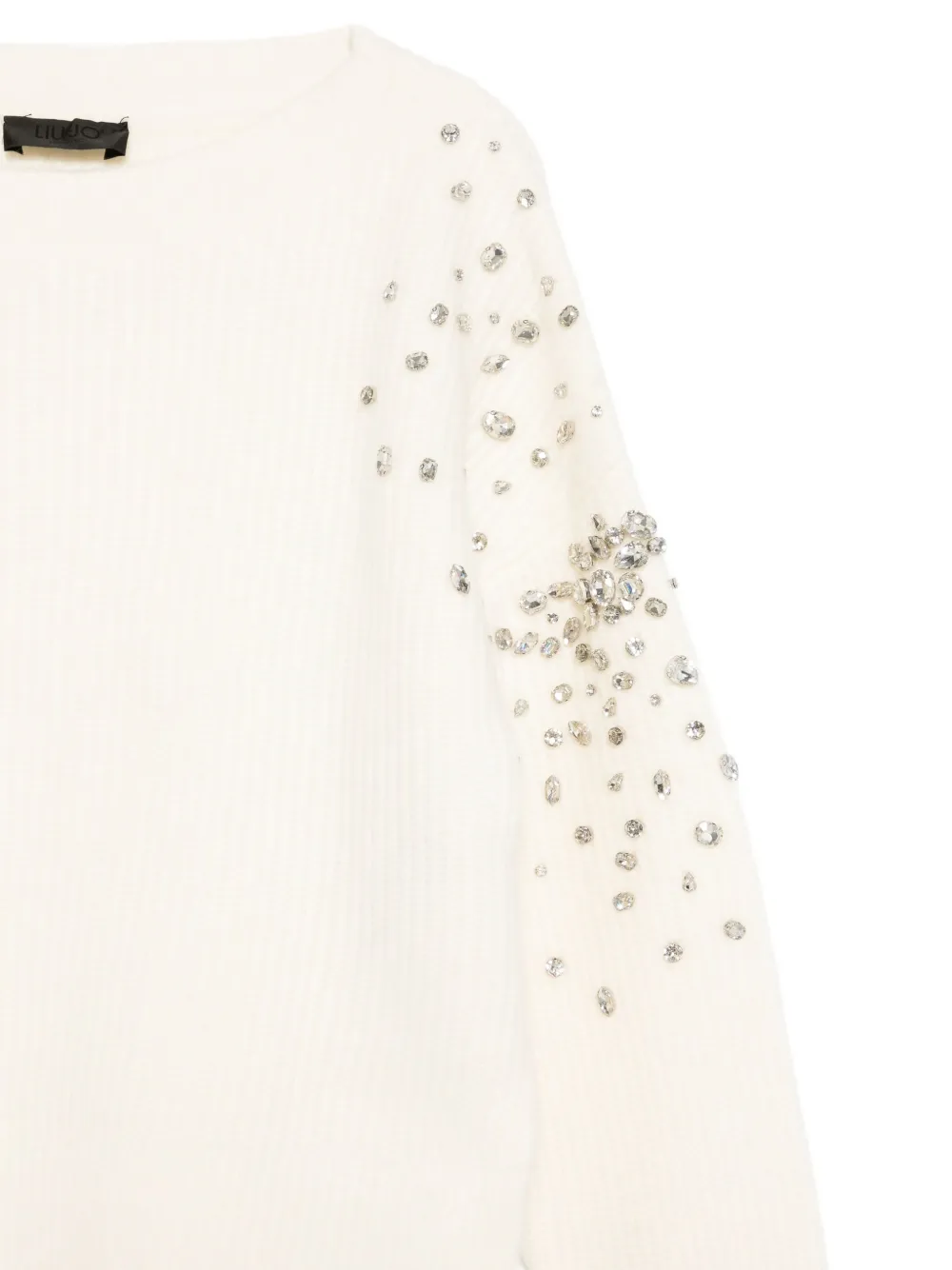 LIU JO Sweater verfraaid met kristallen Wit