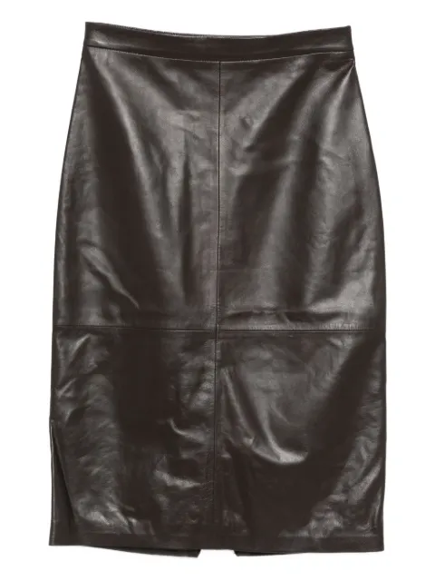 Antonelli panelled leather skirt