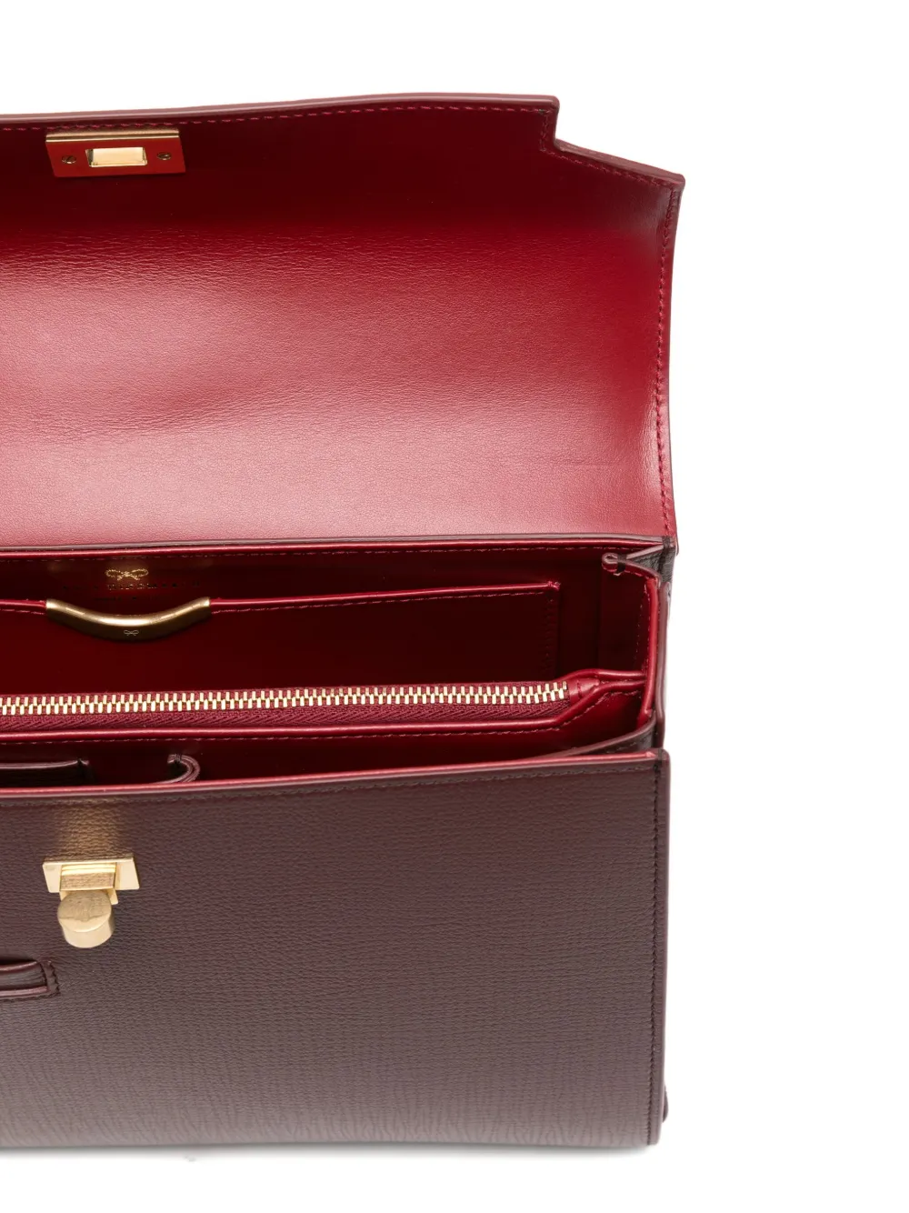 Anya Hindmarch Turnlock Shoulder Bag In Brown