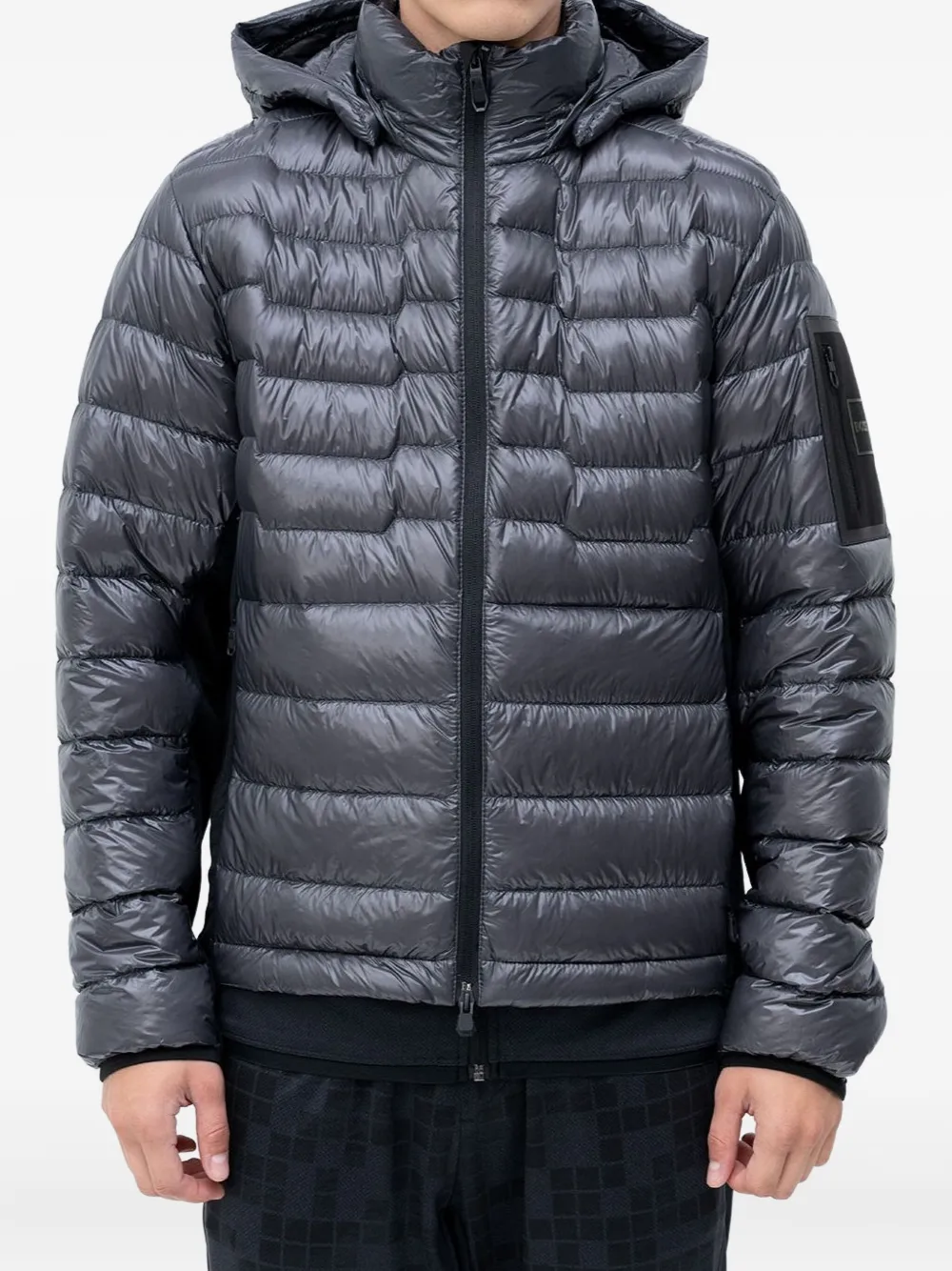 BOSS hooded quilted jacket | Grey | Image 1