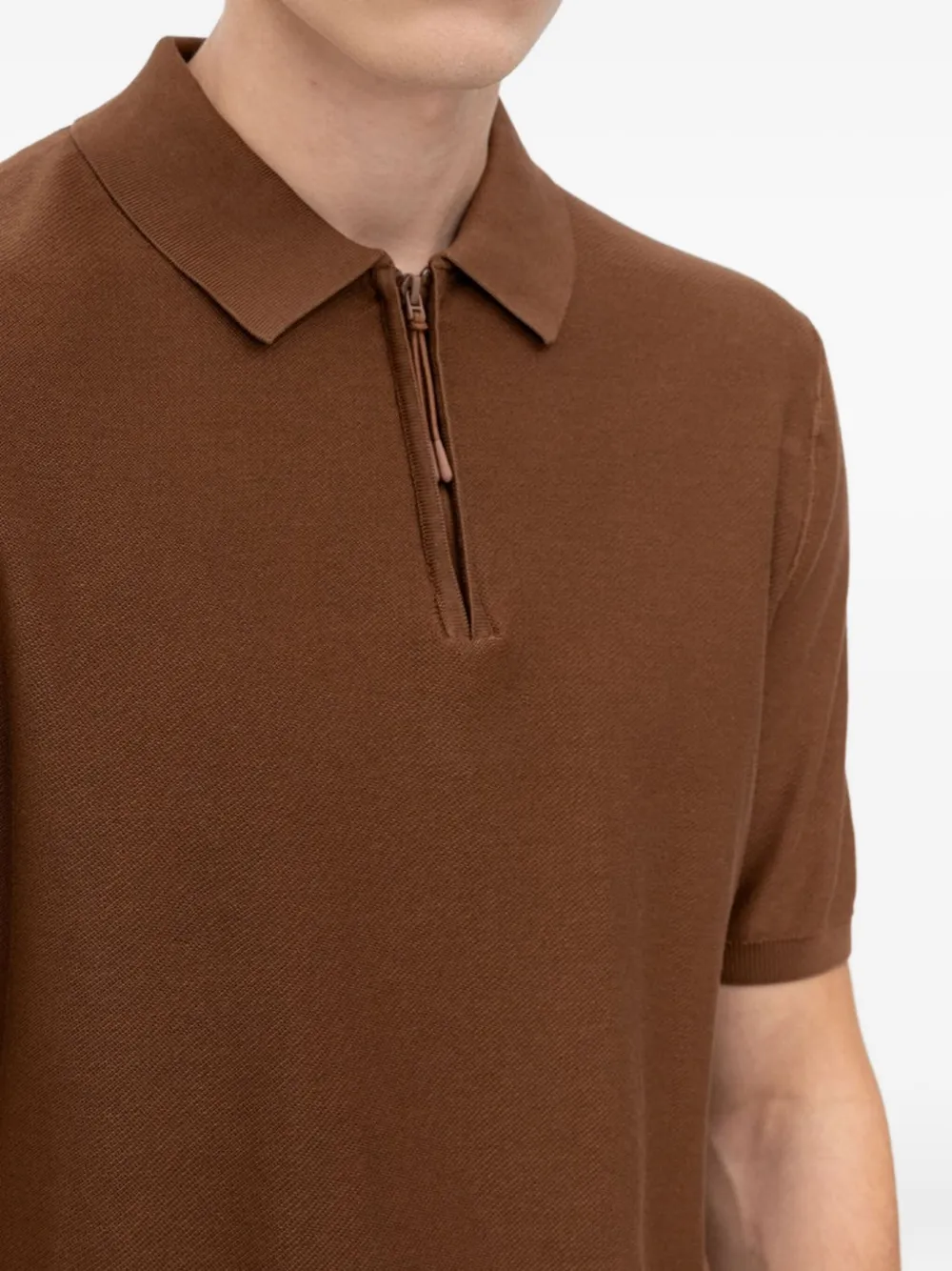 Hugo Boss Short-sleeves Polo Shirt In Brown