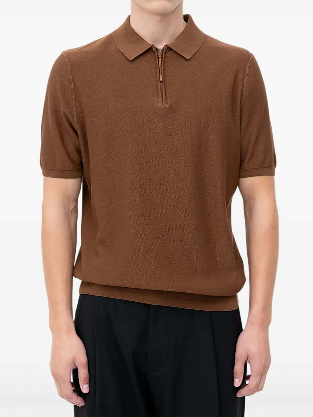Hugo Boss Short-sleeves Polo Shirt In Brown