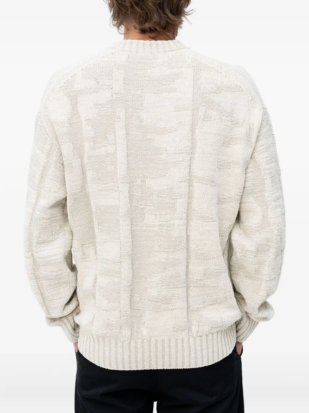 BOSS textured knit sweater - Beige