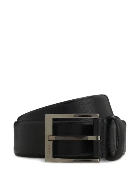 BOSS Elloy textured buckle belt