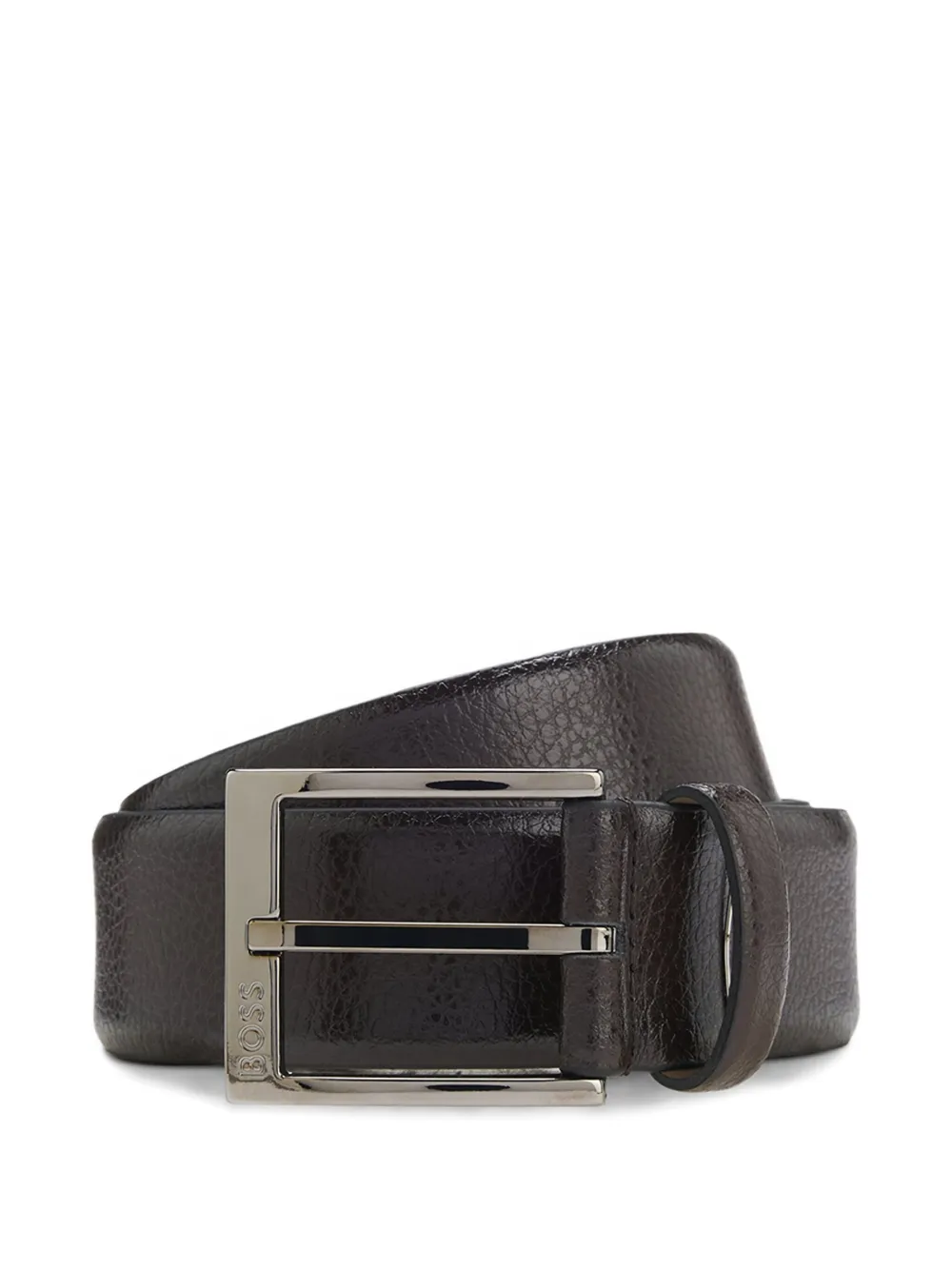 BOSS textured buckle belt | Brown | Image 1