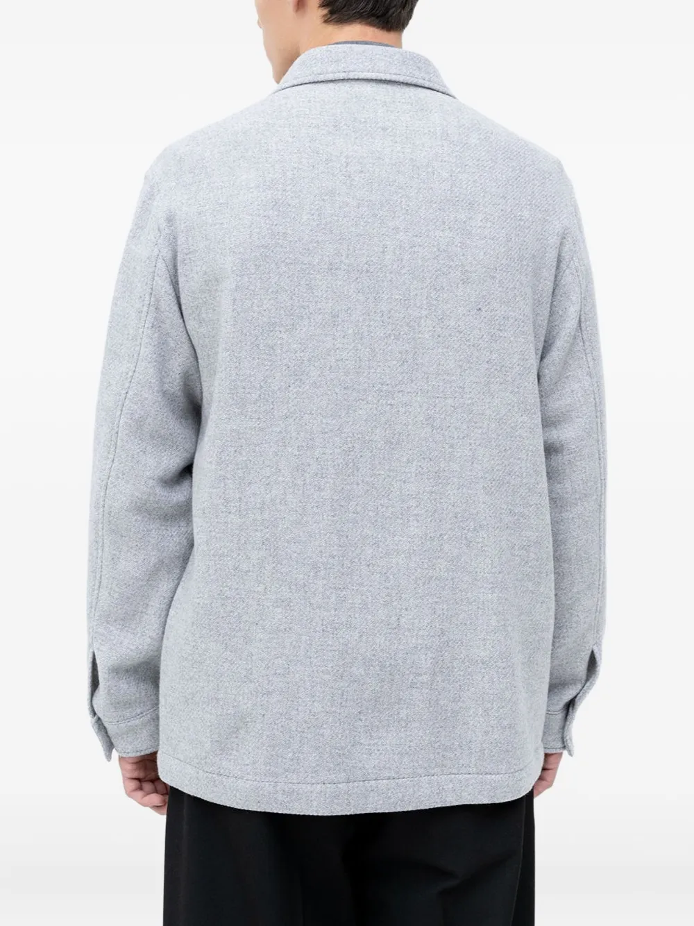 Hugo Boss Patch-pocket Jacket In Gray