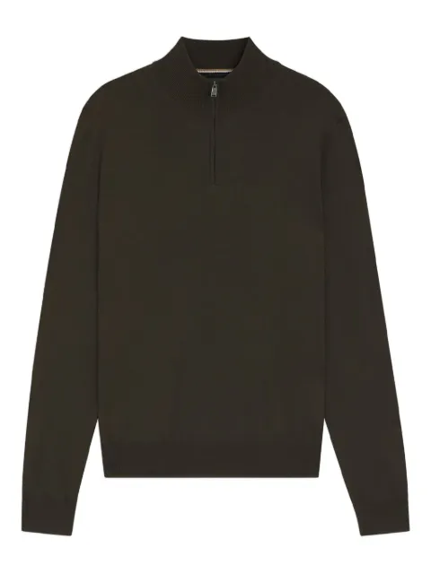 BOSS Ebenji zip-neck wool sweater