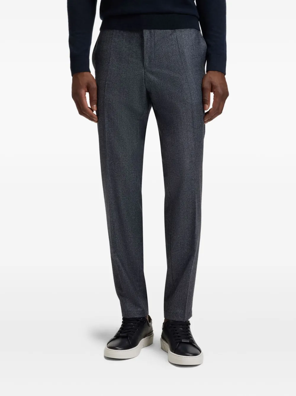 BOSS Genius broek van scheerwol - Blauw