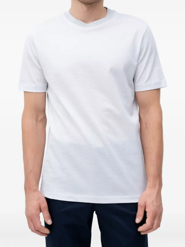 BOSS Textured Cotton T-shirt White FARFETCH PH