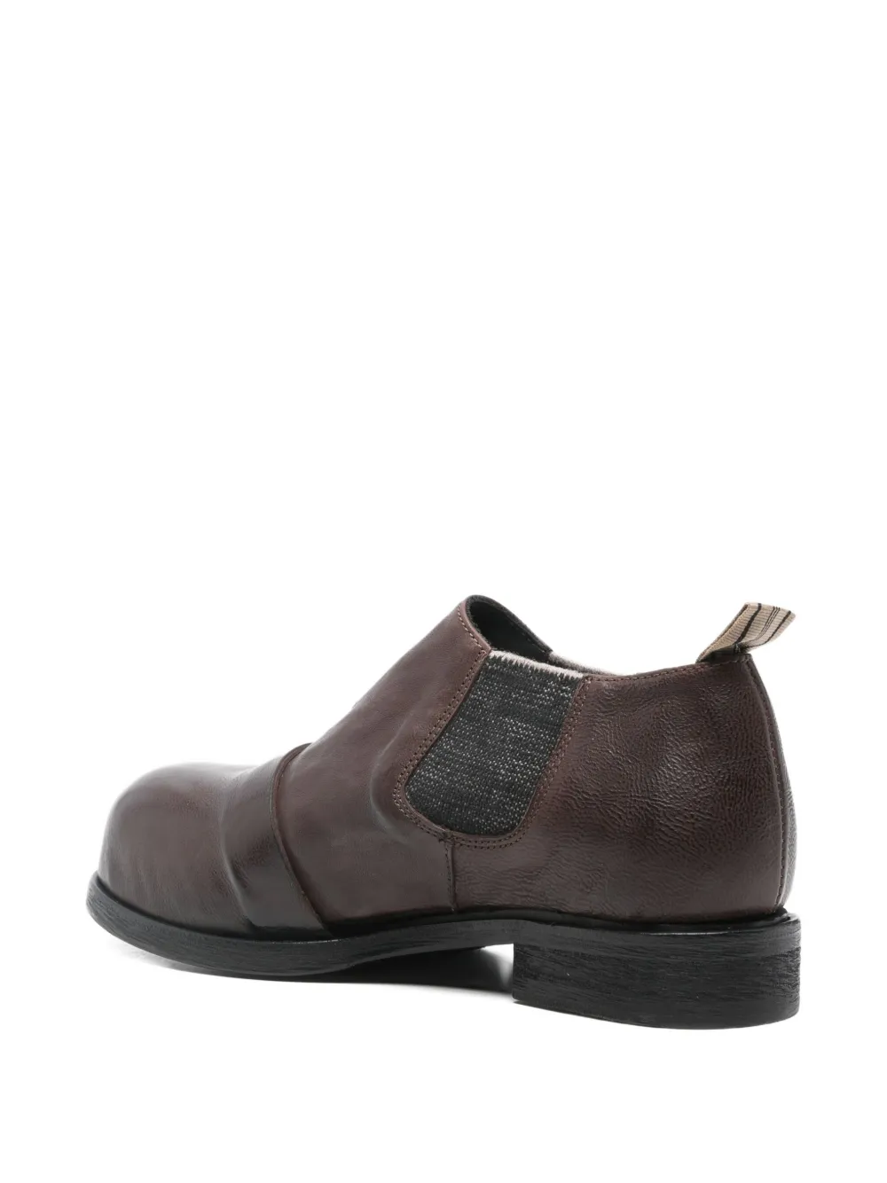 Ziggy Chen Pull-tab Panelled Boots In Brown