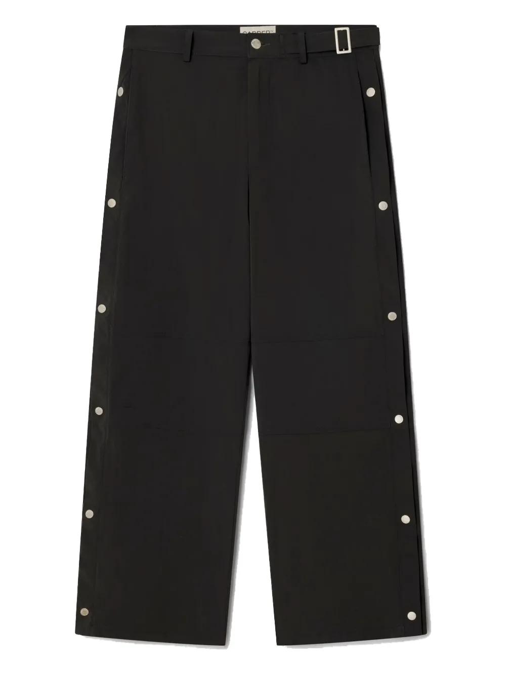 Carrera Belt Loops Snap Buttons Trousers In Black
