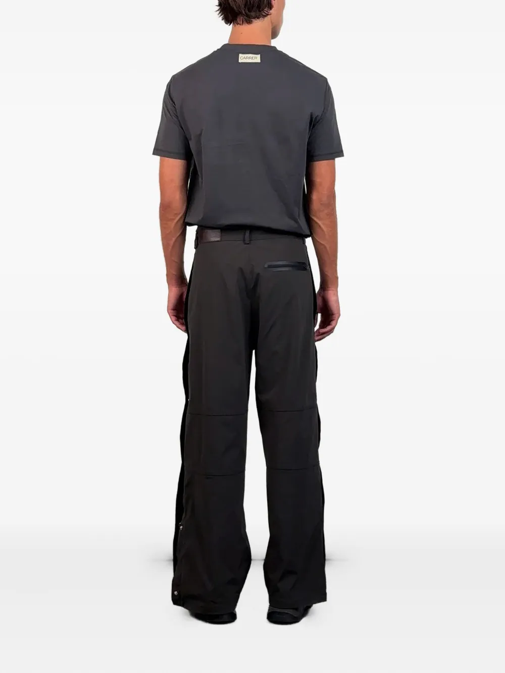 Carrera Belt Loops Snap Buttons Trousers In Black