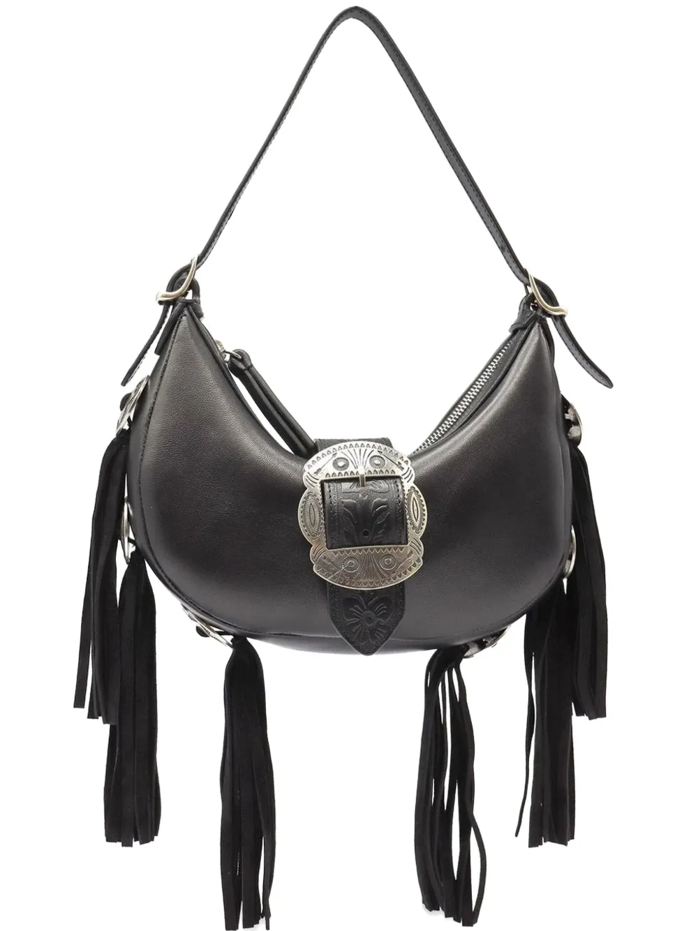 Htc Los Angeles Sheryl buckle fringe bag - Nero