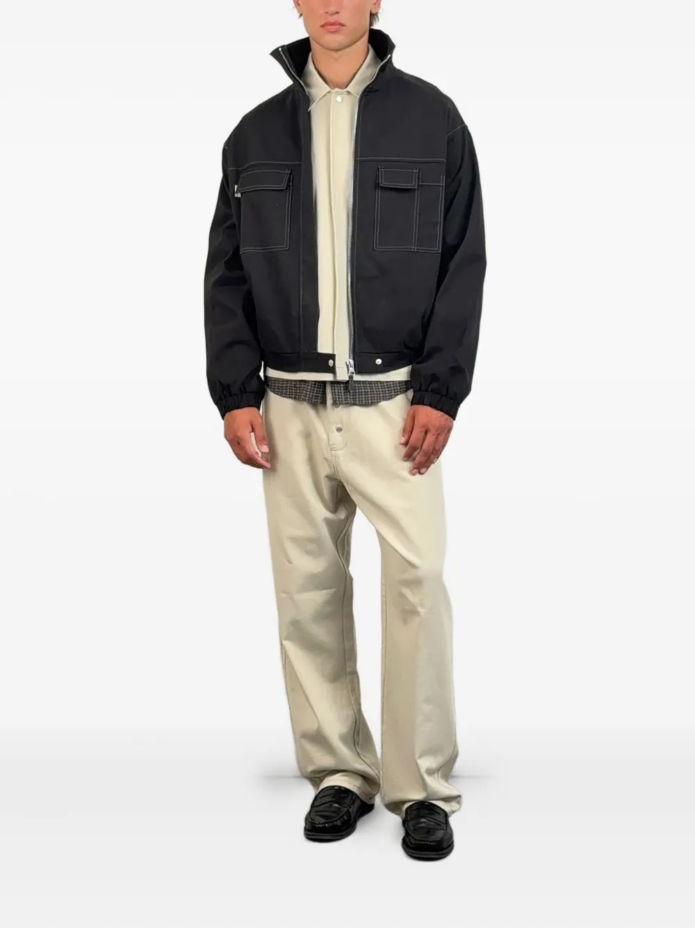 Carrera Patch Pocket Zip Jacket In Black